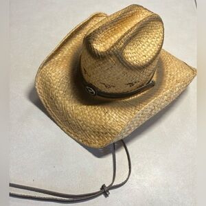 Men's Western Straw Hat with Chin Cord